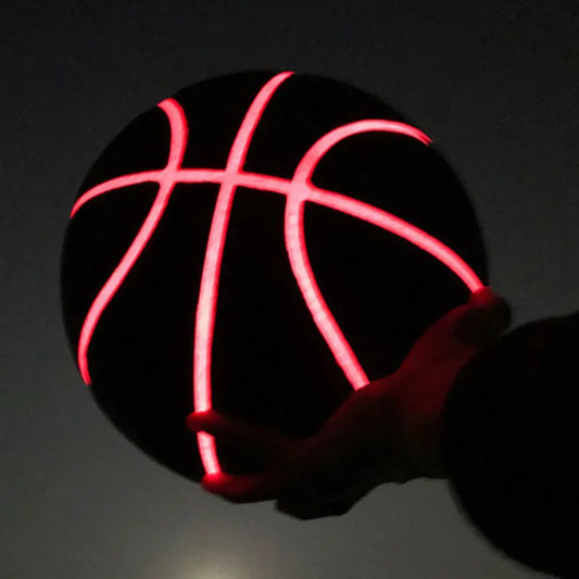 LED Basketball Light Up Bright Streetball PU Leather Regular Size 7 Basketball Glow In The Dark for Night Play Gift